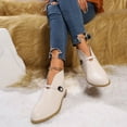thumbnail image 3 of Mepaouo Womens Cutout Slip on Booties Fleece Lined Buckle Walking Work Snow Winter Outdoor Boots, 3 of 9