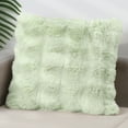 thumbnail image 2 of Unique Bargains Faux Fur Cozy Decorative Throw Pillow Covers Soft Plush Pillowcase 1 Pc Light Green 18" x 18", 2 of 6