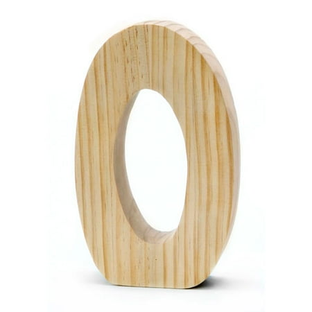 Unfinished Chunky Wood Letter O 8 Inches Walmart Com Walmart Com