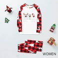 thumbnail image 2 of Odeerbi Christmas Pajamas for Family Holiday Long Sleeve Family Christmas Pajamas Matching Sets Mom Casual Printed Top with Bottom Outfits Home Wear Sleepwear Family Matching PJs Set Red, 2 of 9