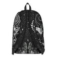 thumbnail image 2 of Dead Day Skull Floral Gothic Backpack – Vintage Canvas Bookbag with Oxford Durable Material, Large Capacity, Anti-theft Features for Students, Women, and Travelers, 2 of 3