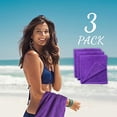 thumbnail image 3 of GREEN LIFESTYLE Terry Loop 3-Pack 30 X 60 Beach Towel, 100% Cotton Towel for Pool, Beach, and Bath (Purple), 3 of 4
