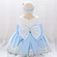 thumbnail image 4 of Tiijoy Girls Pageant Baptism Lace Dress Bow Wedding Birthday Party Tutu Gown, Sizes 12-18M, 4 of 8