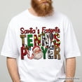 thumbnail image 2 of Santa’s Favorite Tennis Player Christmas T-Shirt, Sports Team Holiday Tee, 2 of 5
