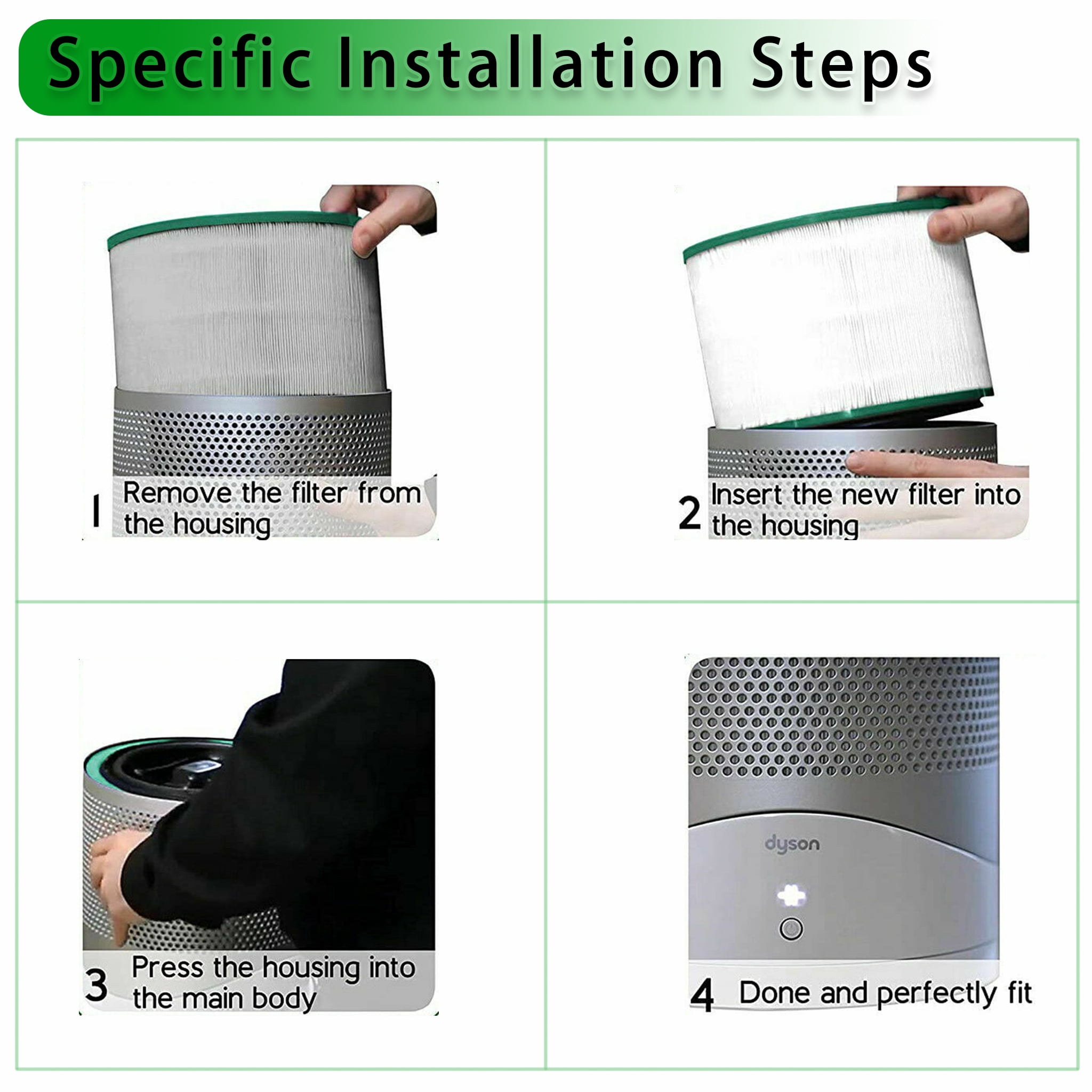 Waterlongma Purifier HEPA Filter HP01 for DP01 DP03 Pure Hot Cool Link Air Cleaner Part 96812503