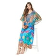 thumbnail image 3 of Robe Kaftan Longue Décontractée Ample à Manches Kimono pour Femmes Grande Taille, Tenue de Villégiature, Robe de Soirée, Fête, Été, Plage, Couvre-Maillot, 3 of 6