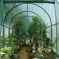thumbnail image 4 of Portable Large Walk-in Greenhouse 12'X7'X7' , UV Protection & Waterproof Heavy Duty Plant Gardening Dome Tent 2 Zippered PE Durable Mesh Doors, with Bracket, Tent Cloth, 4 of 7