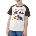 thumbnail image 3 of RXIRUCGD 2025 Vêtements d'Été pour Enfants Tout-Petits Garçons Filles Mode Mignon Col Rond Imprimé Manches Courtes Haut, 3 of 7