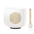 thumbnail image 1 of Cuenco de cristal CVNC Flower Of Life C Note 20 cm 528Hz, 1 of 6