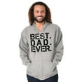 thumbnail image 4 of Best Dad Ever Cool Fathers Day Gift Zip Hoodie Sweatshirt Men Brisco Brands S, 4 of 6
