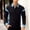 Noir, variante sur Polo pour Homme Adulte à Manches Longues, T-Shirt Polo à Boutons, Basique, Vêtements Noirs pour Hommes