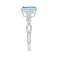 thumbnail image 5 of ANGARA Natural Emerald-Cut Solitaire 1.35 ct Aquamarine Infinity Twist Ring in 14K White Gold for Women (Size-8x6mm) | March Birthstone, Anniversary, Jewelry Gift for Women | Natural Aquamarine Ring, 5 of 12