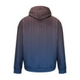 thumbnail image 4 of Men's Long Sleeve Hoodie Casual Drawstring Gradient Color Hooded T-Shirts Spring Striped Outdoor Athletic Shirts Plus Size, 4 of 5