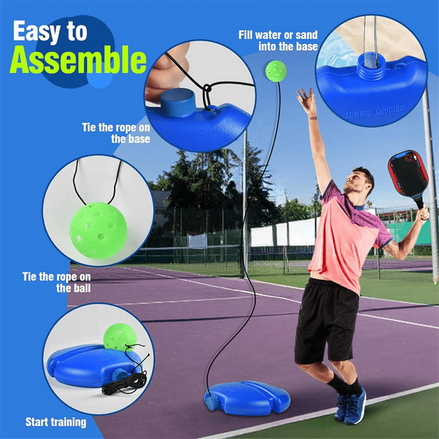 Match Buddy Pickleball Trainer, Pickleball Trainer Ball with String, Easy to Use Pickleball Rebounder for Practice,Blue
