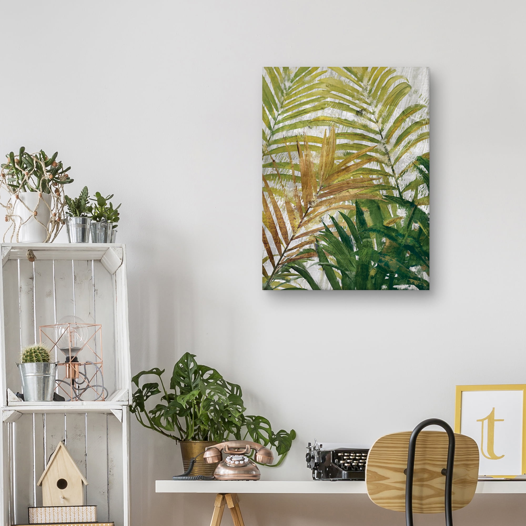 Tropical Fronds Portrait by Studio Arts Canvas Art
