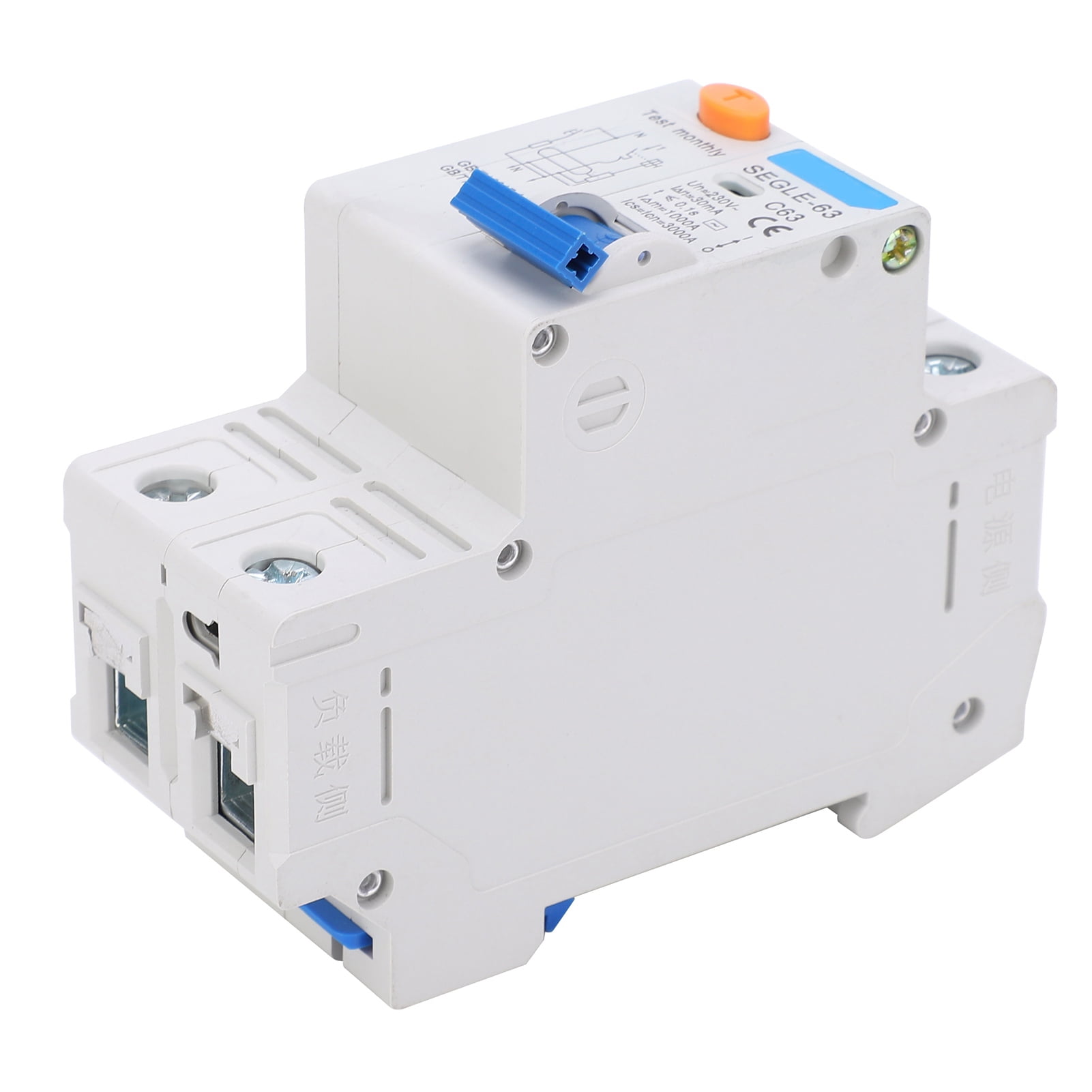 Circuit Breaker, DIN Rail Circuit Breaker Plastic 230V 63A SEGLE63 C63