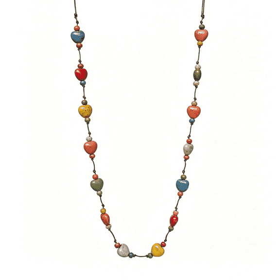 DESIGNICE Bohemian Long Beaded Necklace for Women,Colorful Hippie Long Layered Necklace,Handmade Boho Jewelry Gift for Mom Long Beaded Necklaces for Women