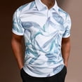 thumbnail image 2 of adviicd Mens Polo Shirts Short Sleeve Men’s Polo Shirts Relaxed Fit Short Sleeve Casual Golf Polo T Shirts Henley Tops Blue,L, 2 of 5