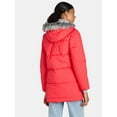 thumbnail image 3 of Big Chill Women's and Women's Plus Wide Quilted Puffer Coat with Faux Fur Trim Hood, Sizes S-3X, 3 of 5