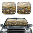 thumbnail image 2 of Vsdgher Vibrant Wildflower Meadow Print Car Windshield Sun Shade, Reflective Sunshade Window Sunshade Sun Visor Protector Fit for Cars,Trucks,SUVs-Small, 2 of 6