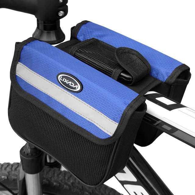 Lixada Cycling Bike Top Tube Bag Paquete de bolsa de alforja doble de bicicleta de montaña Lixada Alforja de bicicleta