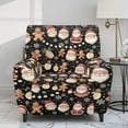 thumbnail image 2 of Renewold Cute Santa Claus Stretch Recliner Couch Cover Heavy Duty Gingerbread Man Reclining Chair Cover 4 Pieces Lazy Boy Recliner Chair Slipcover Furniture Protector Christmas Decor, 2 of 8