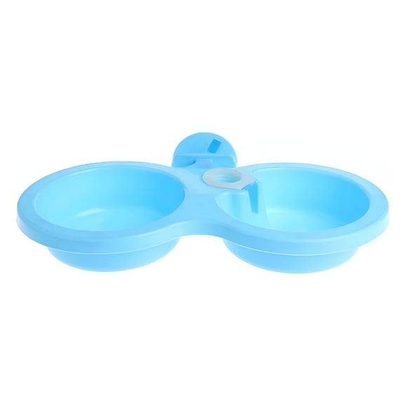ACDANC Hanging Dog Cat Bowls Double Purpose Bowls Pet Feeder Detachable Puppy Food Auto Water Dispenser for Cage Kennel Crate,Blue,1Pcs