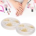 thumbnail image 4 of Decoración de uñas de metal, 2 cajas de elegantes herramientas de manicura para uñas, decoración de uñas DIY, muy recomendable, 4 of 8