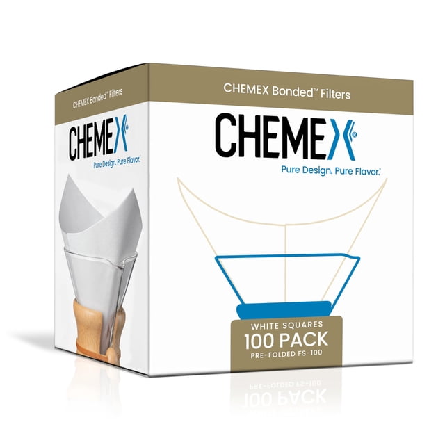 Chemex FS-100 Bonded Coffee Filter Square, One Size, White