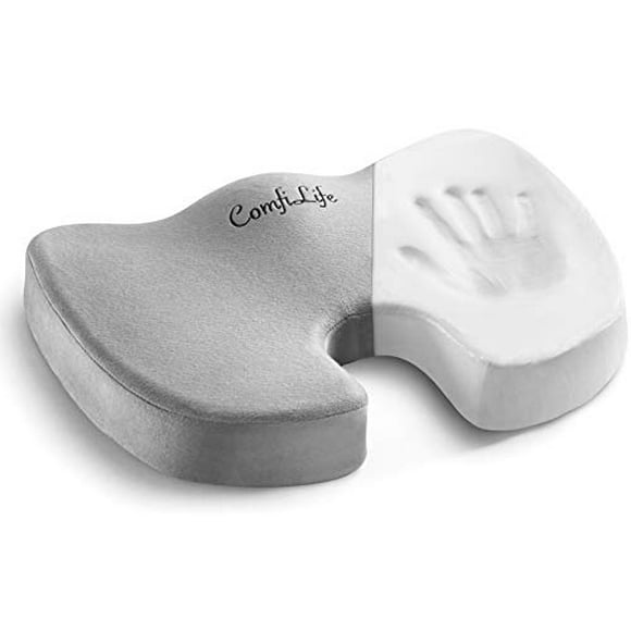 ComfiLife Premium Comfort Seat Cushion - Non-Slip Orthopedic 100% Memory Foam Coccyx Cushion for Tailbone Pain - Cushion for Office Chair Car Seat - Back Pain & Sciatica Relief