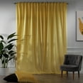 thumbnail image 2 of 3S Brother's Solid Luxury Matte Velvet Soft Curtains Set of 2 Panels Hanging Back Tap & Rod Pocket Home Décor Bedroom Kitchen Office Windows Room Darkering ( Banana-52"x120"), 2 of 6