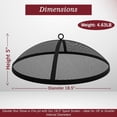 thumbnail image 2 of Febtech Fire Pit Spark Screen 36 Inch Round Lid, Heavy Duty Fire Pit Steel Mesh Screen Ember Arrester Lid with Hook for Outdoor Fire Pits Fireplace Fire Pit Insert Liner Replacement Screen, 2 of 17