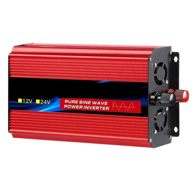 Douille Universelle Inverter Onde Sinusoïdale Pure Accessoires Auto DC 12V/24V à Convertisseur AC avec Affichage LED, Design de Sécurité