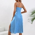 thumbnail image 5 of Busydd Summer Dresses for Women 2026 Trendy Polka Dot Spaghetti Straps Sundress Casual Round Neck Sleeveless Midi Dresses for Women Beach Vacation Slit Womens Dresses L, 5 of 9