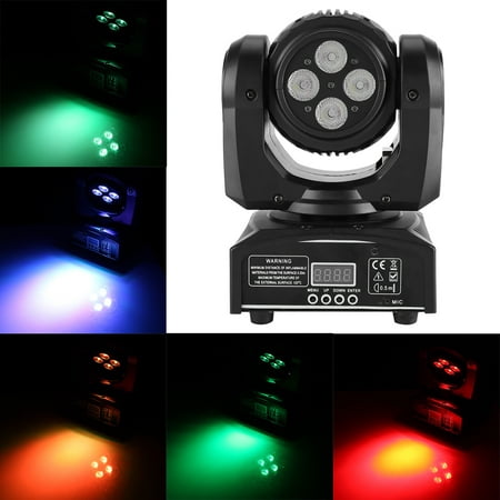 Yosoo 90W Double Sides RGBW LED Head Moving Stage Light DMX512 Disco Party Effect Lights US Plug 110V, Head Moving Stage Light, Disco Party LED (Best Moving Head Lights)