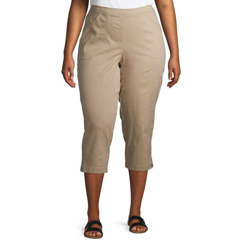plus size cropped trousers