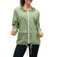thumbnail image 2 of SHTXOZHI Rain Jacket Women Windbreaker Hooded Jackets Lightweight Waterproof Hiking Coats, 2 of 9