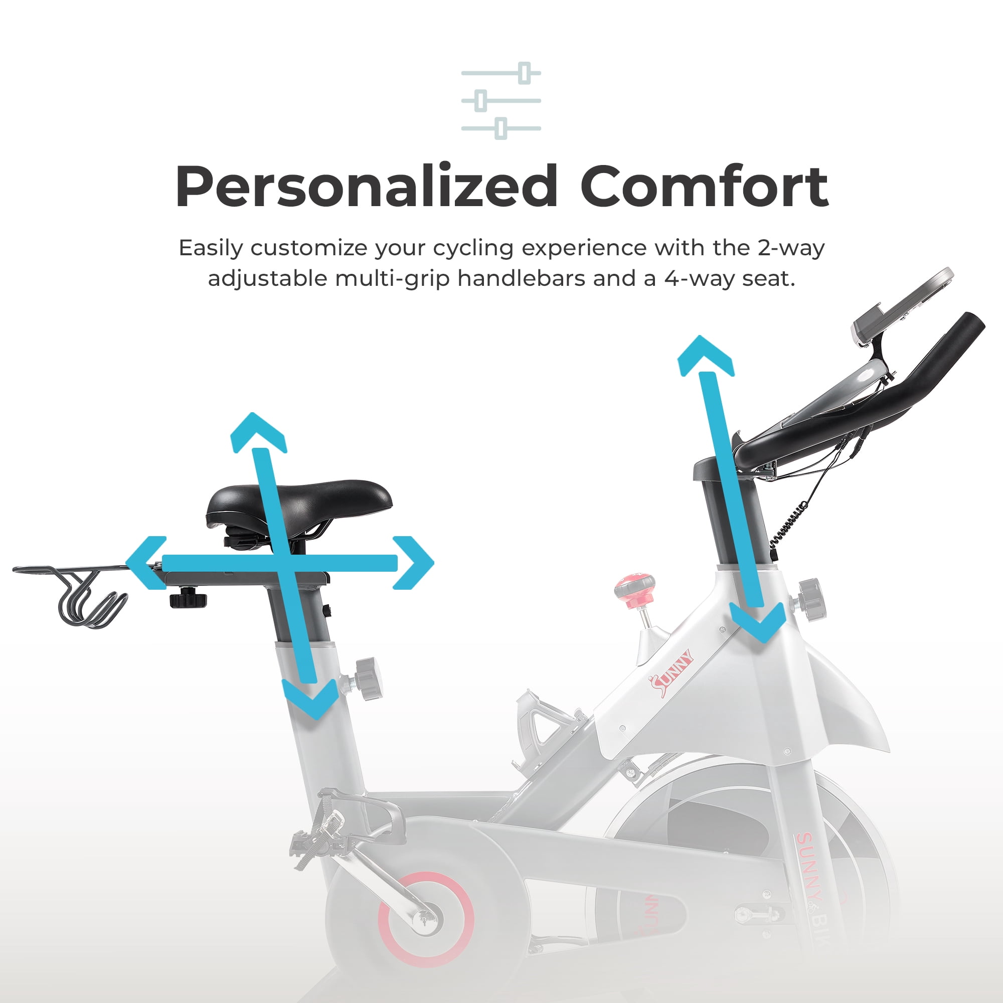 Sunny Health & Fitness Indoor Cycling Bike with FREE SunnyFit® App