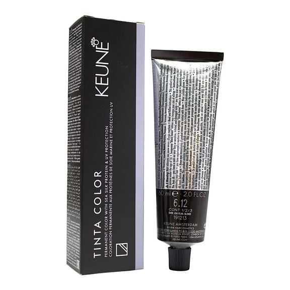 Keune Tinta Color 6.12 Permanent Color Dark ASH Pearl Blonde 2 Oz