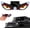 Red-Yellow+ White, variant on Solar Demon Eye LED Car Window Light, Waterproof Devil Eyes Light No Drill Suction Cup Dynamic Windshield Ambient Lamp Solar and USB Powered Flicker Signal Warning Lights for SUV, TruckRV