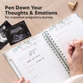 thumbnail image 5 of Journal For First Time Moms Gifts - 90 Pages Hardcover Memory Book  Beautiful & Cute Keepsake Ultrasound Scrapbook Mom Mother's Day (frost), 5 of 9
