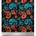 thumbnail image 1 of Soimoi Black Cotton Cambric Fabric Floral & Paisley Fabric Prints By Yard 42 Inch Wide, 1 of 3