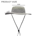 thumbnail image 2 of Sombrero de pescador para mujer y hombre, de secado rápido, con protección UV, malla plegable, ala ancha, para playa, pesca y senderismo., 2 of 5