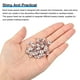thumbnail image 4 of Cuentas espaciadoras de metal Uxcell con cristal de rhinestone, cuentas espaciadoras redondas, 200Pcs, rosa, 6mm, 4 of 7