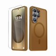 thumbnail image 1 of Chenchen for Samsung Galaxy S26 Ultra Case, Matte Magnetic Phone Cover [with 1 Screen Protector] [Support for MagSafe] [Shockproof Military Grade Protection] Translucent Frosted Back, Brown, 1 of 1