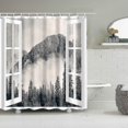 thumbnail image 4 of Marble Pattern Geometric Printed Waterproof Bath Shower Curtains Compatible Bathroom, 4 of 5