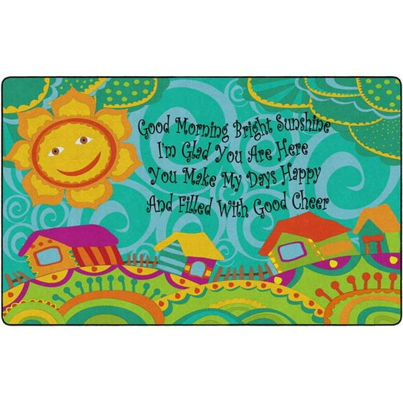 Flagship Carpets FE286-44A 7 ft. 6 x 12 ft. Good Morning Bright Sunshine Rug - Rectangle