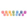 thumbnail image 1 of TICKIT RAINBOW WOODEN CUBES SET OF 14, 1 of 1