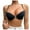 Black, variant on Tumotour Front Open Bras For Women Front Closure Beautiful Back Low Waist Fixed Shoulder Straps Without Steel Ring Gathered Bras Solid Color Soft Breathable Seamless Bra