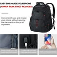 thumbnail image 7 of 17.3'' Travel Laptop Backpack TSA Friendly, Water Resistant Anti Theft Extra Large College Backpacks with RFID Pockets, USB Port for Men Women Business Work Bag, Black, 7 of 7